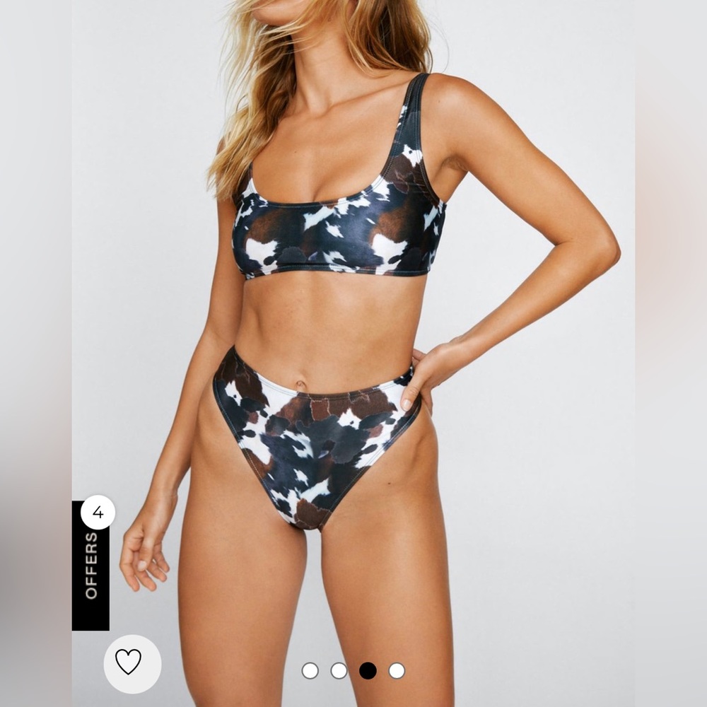 Cow Print Bikini (6) NWT
